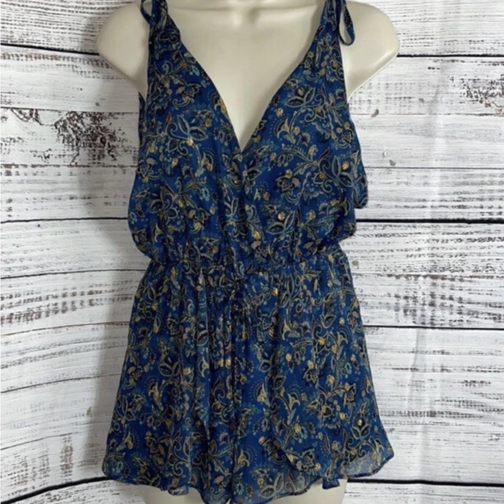 Honey Belle Blue & Hold Paisley Romper